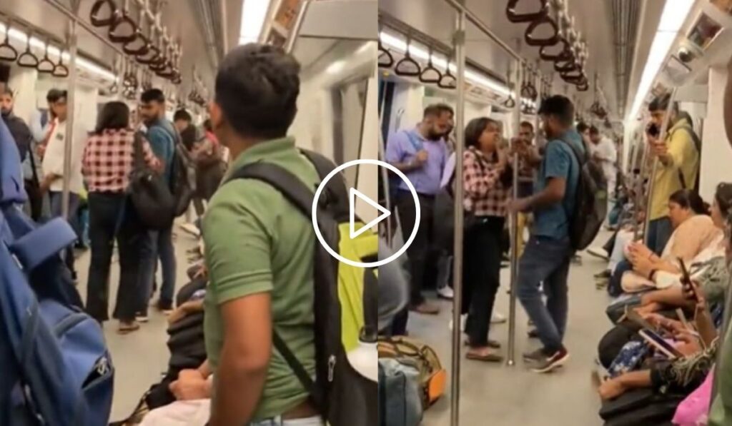 girl slaps boy in delhi metro
